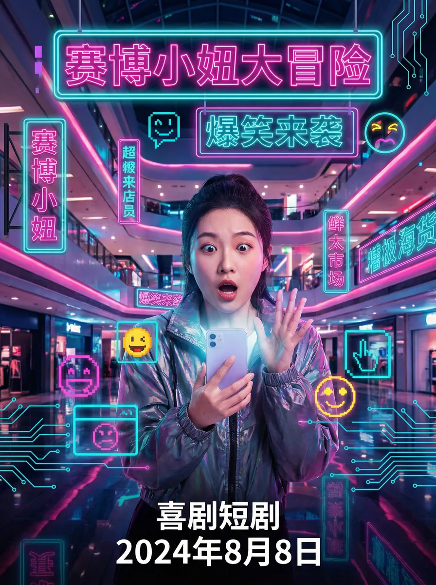 太子妃升职记资源 搞笑喜剧短剧 - 赛博小妞大冒险海报